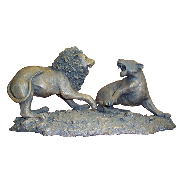 Lion and Lioness Sculpture for Sale