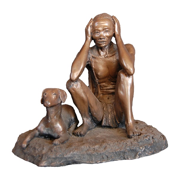San Hunter and His Dog Statue for Sale